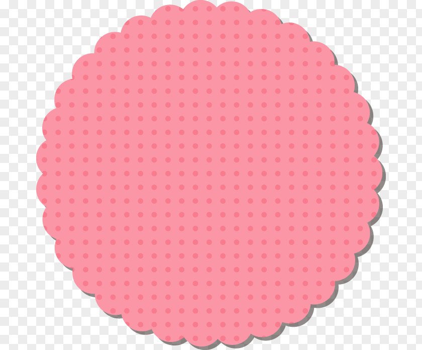 4th Anniversary Circle Pink M Point Place Mats PNG
