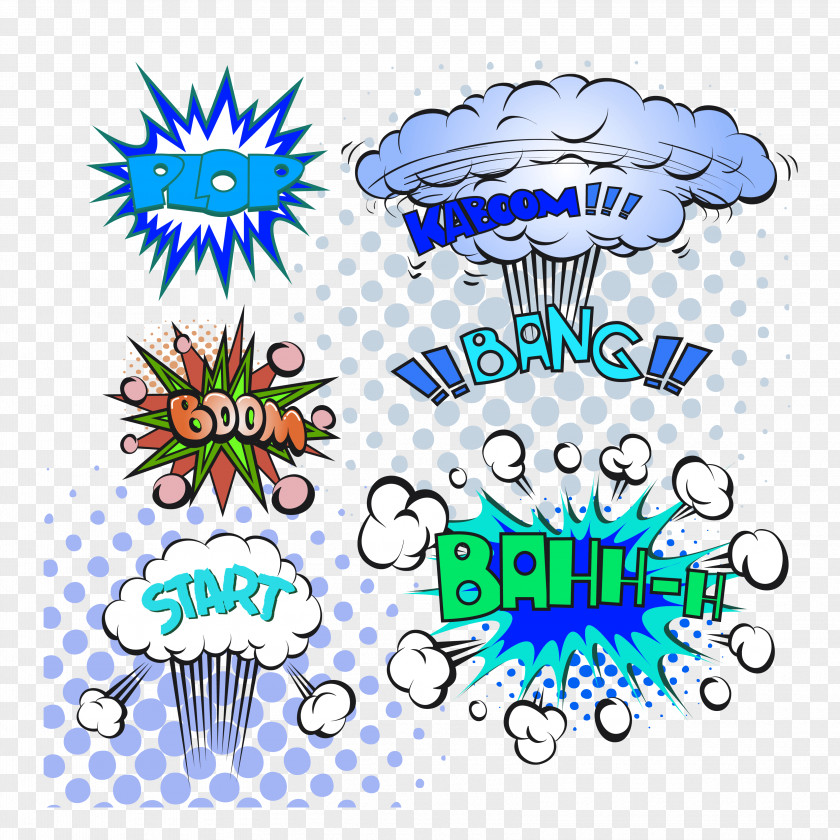 Comic Exploded Cloud Material Explosion Comics Clip Art PNG