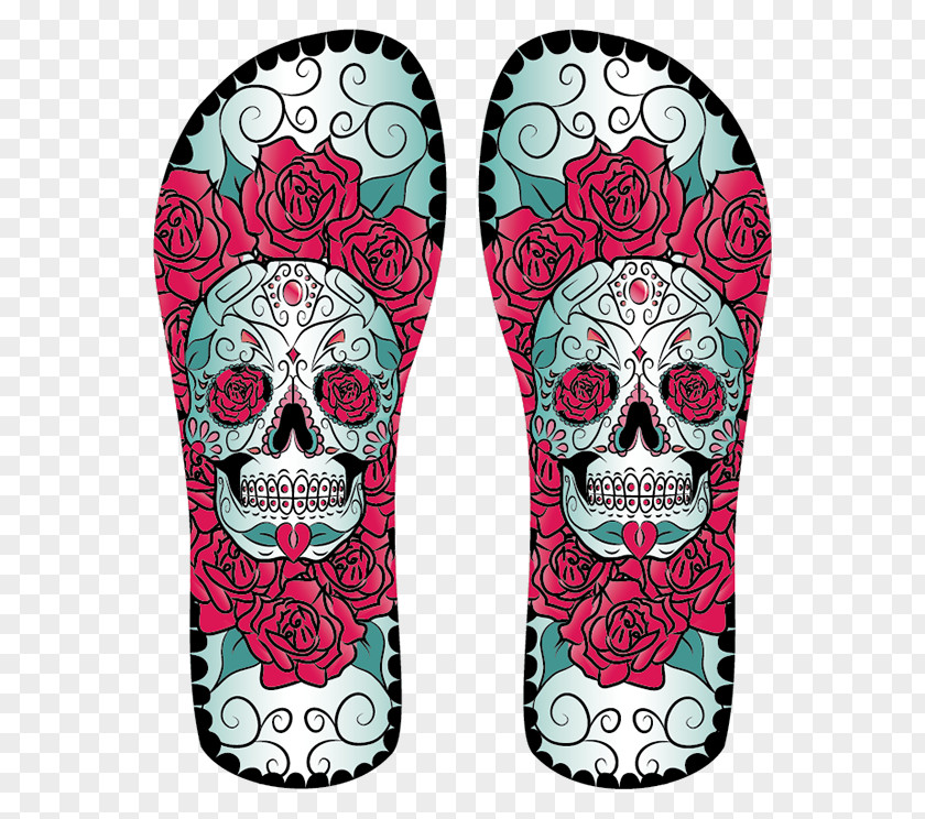 Creative Skull Flip-flops Footwear Sandal Shoe PNG