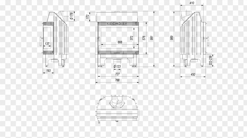 Design Fireplace Insert Plate Glass Door Handle PNG