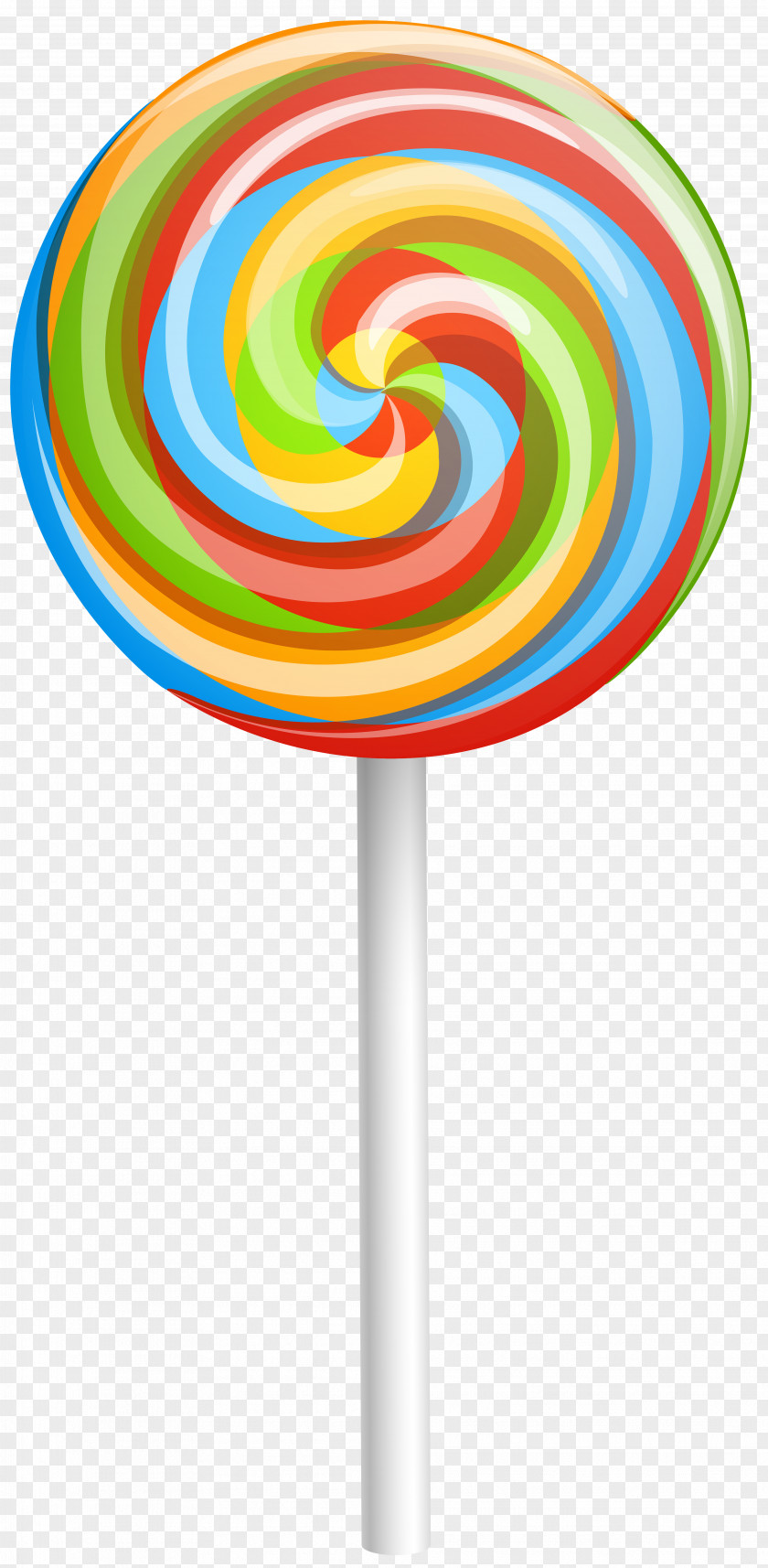 Rainbow Swirl Lollipop Clip Art Image Candy PNG