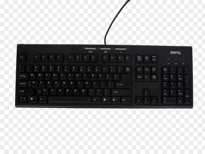 A Black Keyboard Computer Laptop Space Bar Numeric Keypad Touchpad PNG