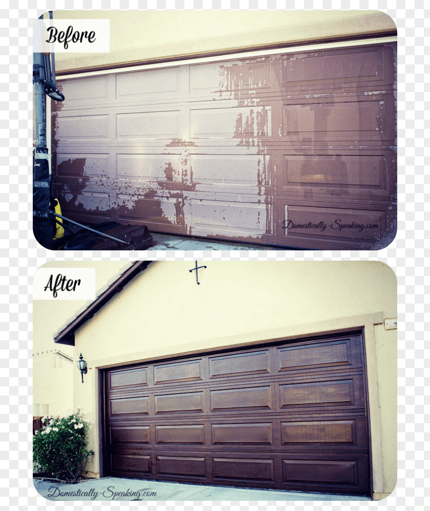 Before And After Garage Doors House Renovation PNG