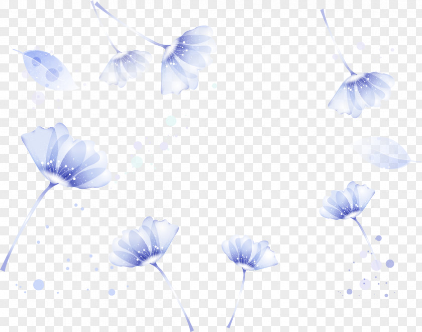 Blue Dream Flower Shading Chemical Element Download Color PNG