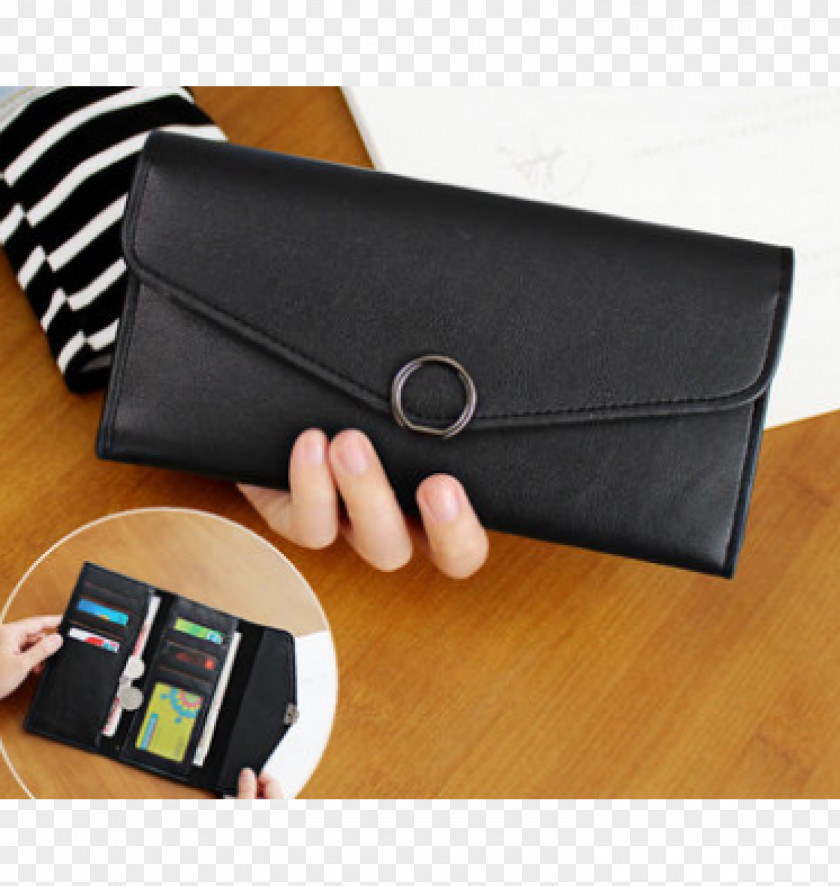 Coin Purse Wallet Handbag Buckle Leather PNG