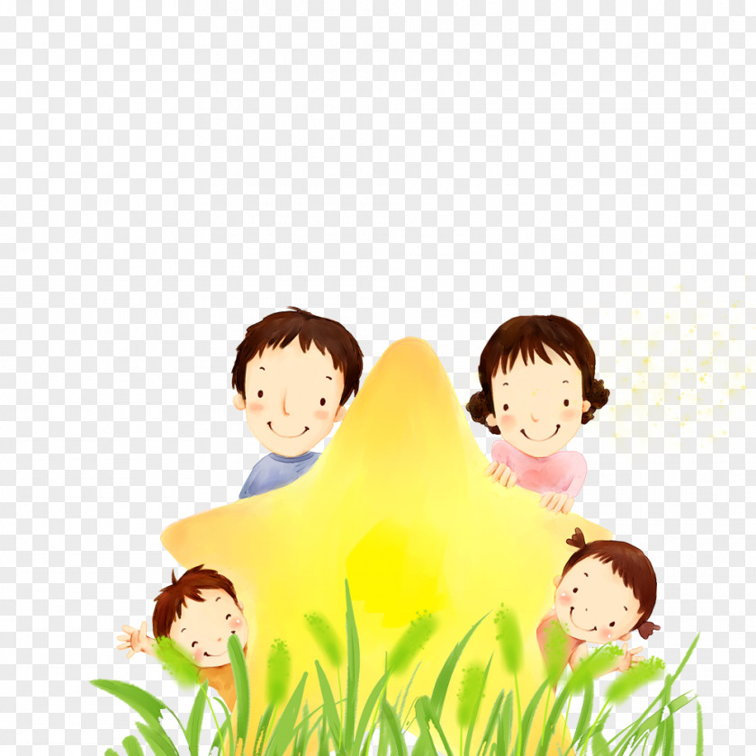 Family Cartoon Drawing Illustration PNG