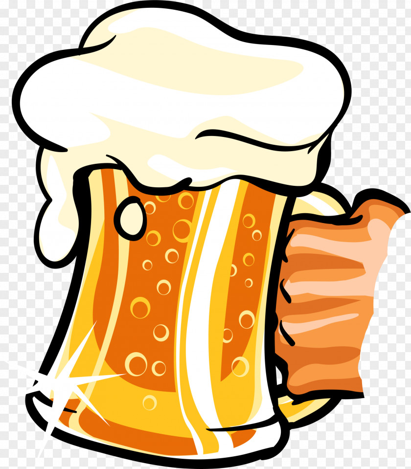 Yellow Cartoon Beer Drawing Clip Art PNG