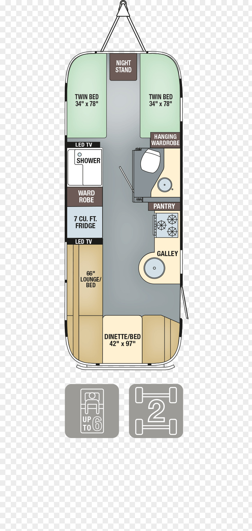Battery Furnace Colonial Airstream Caravan Campervans Floor Plan PNG