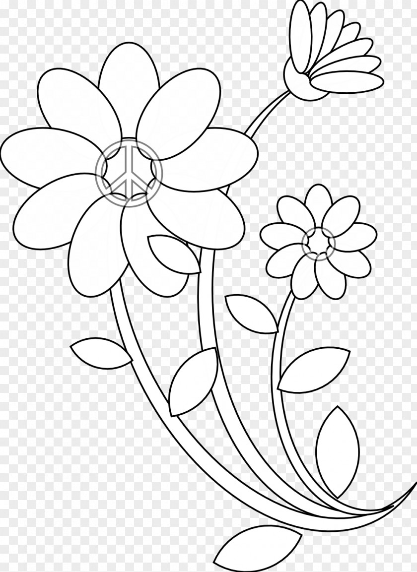 Flowers Line Drawing Floral Design Coloring Book Flower Pattern PNG