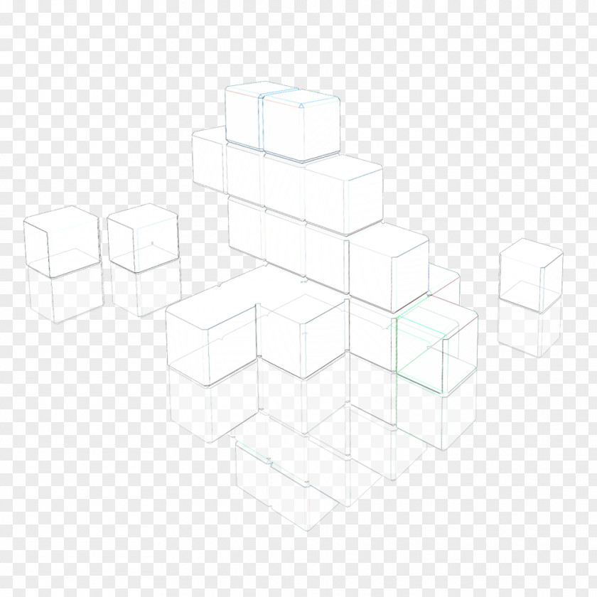 Free Cube Superimposed Sketch Pull Material White Black Pattern PNG
