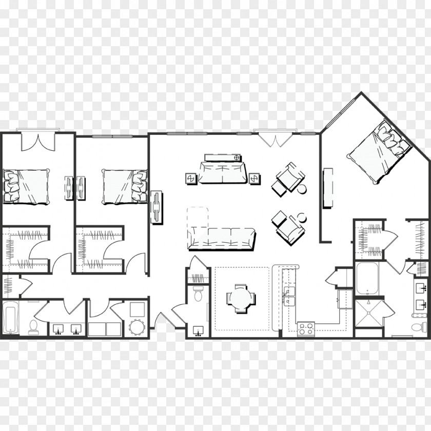 Apartment Floor Plan The Rocca Technical Drawing PNG