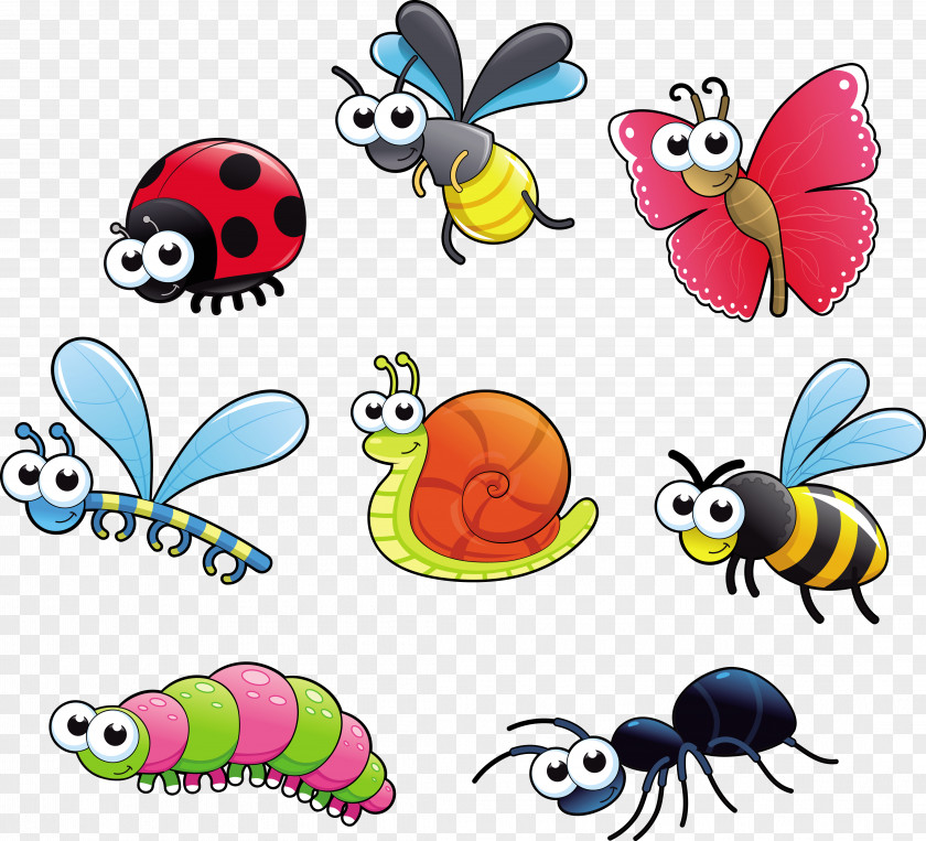 Bugs Insect Cartoon Clip Art PNG