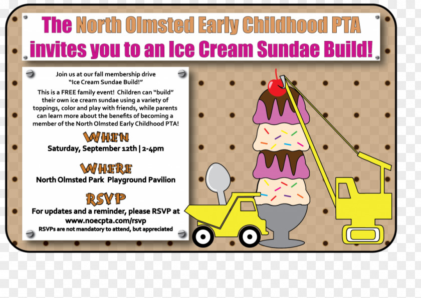 Ice Cream Flyer Meeting Organization Parent-Teacher Association PNG