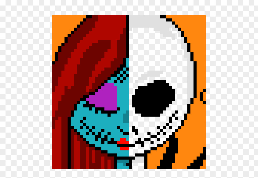 Jack And Sally Skellington Minecraft Pixel Art Blocksworld PNG