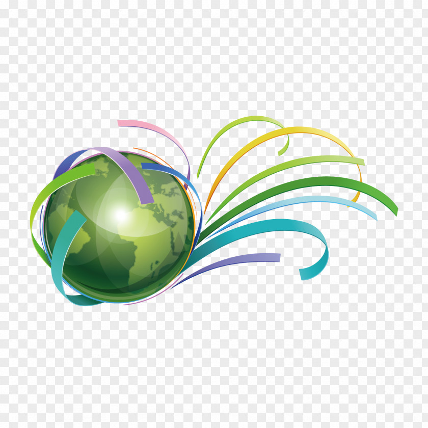 Vector Earth And Curve Globe Clip Art PNG