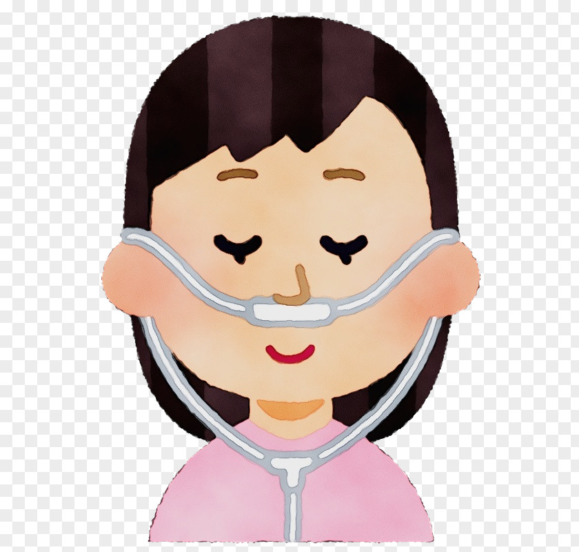 Cartoon Face Cheek Nose Pink PNG