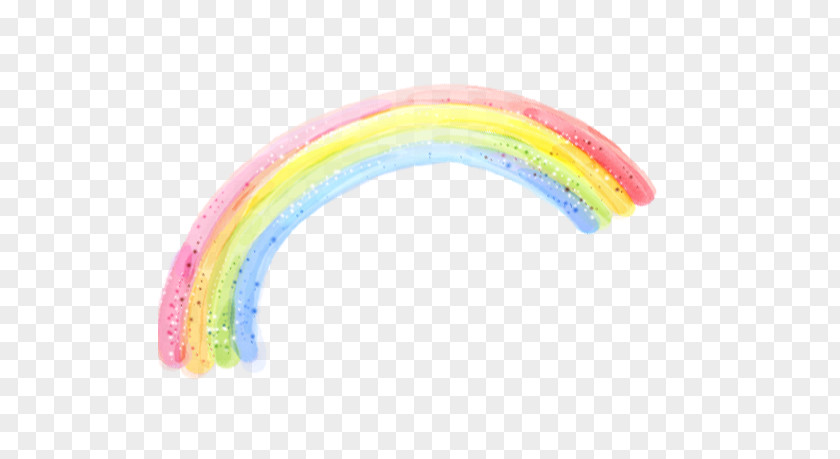 Cartoon Rainbow Yellow Font PNG