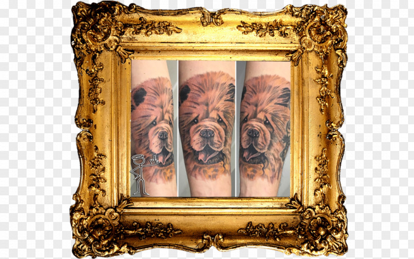 Dog Tattoo Picture Frames Black-and-gray Sleeve PNG