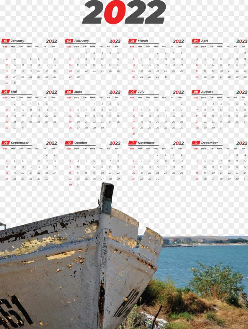 Printable Yearly Calendar 2022 2022 Calendar Template PNG