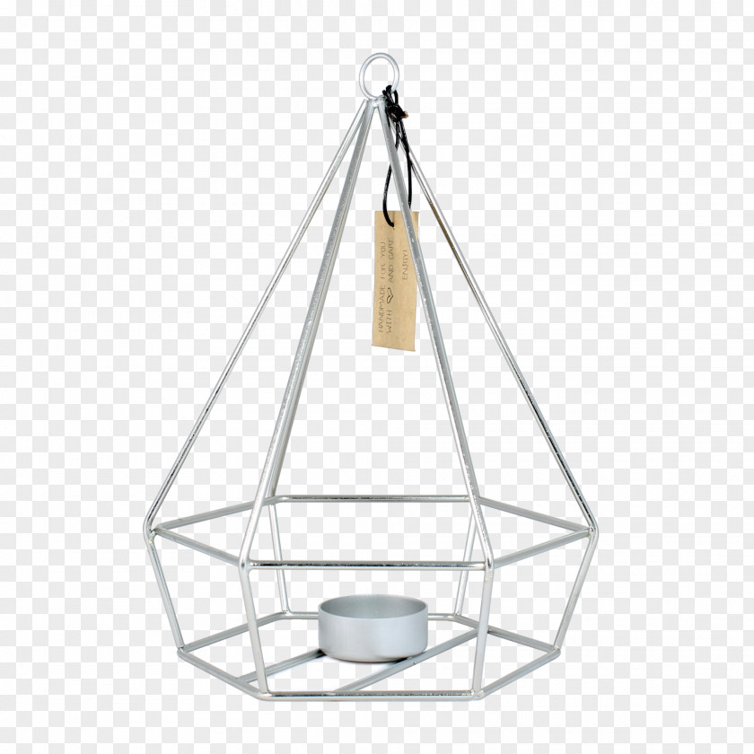 Three-dimensional Diamond Lamp Candle Tealight Geometry Metal PNG