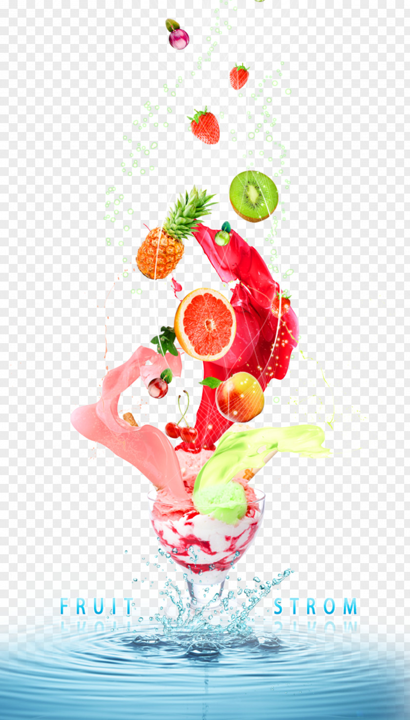 Fruit Ice Cream Juice PNG