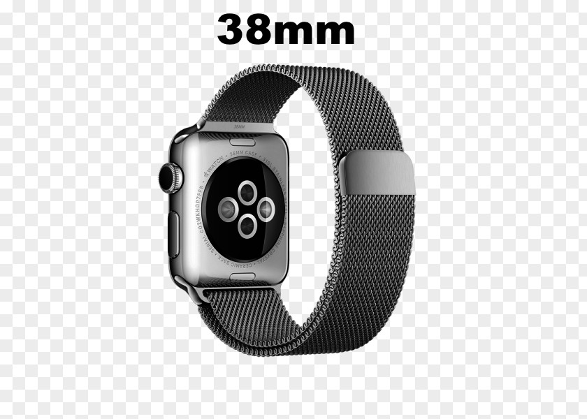 Milanese Loop Apple Watch Series 3 Strap 1 Silver Adult Band PNG