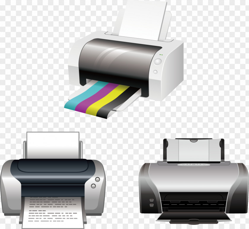 End Printers Printer Paper Printing CMYK Color Model PNG
