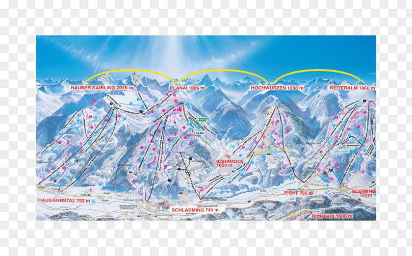 Skiing Planai Hochwurzen Hauser Kaibling Reiteralm Ski Resort PNG