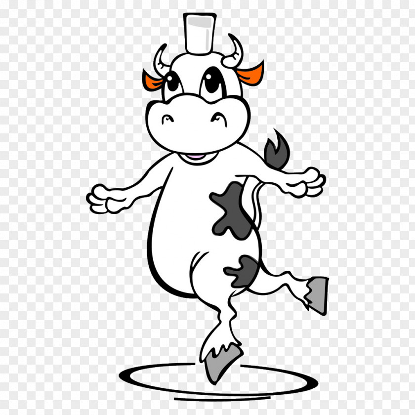 Dairy Cow Bugs Bunny Black And White Cartoon Cattle PNG