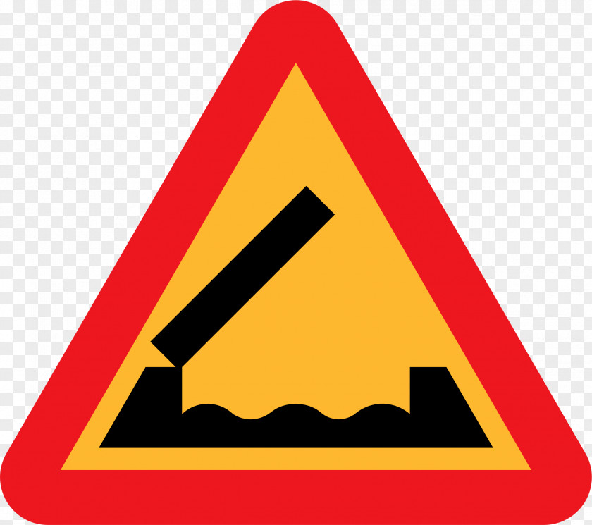 Road Traffic Sign Warning Bridge PNG