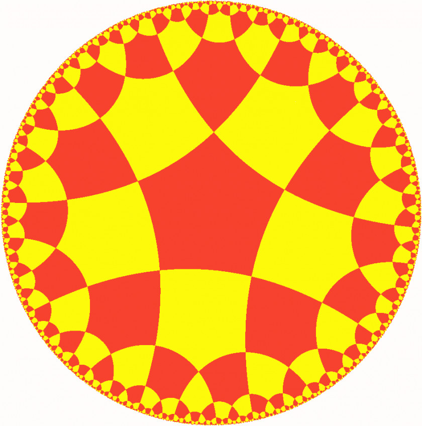 Uniform Order-4 Pentagonal Tiling Tessellation Tilings In Hyperbolic Plane Dodecadodecahedron PNG