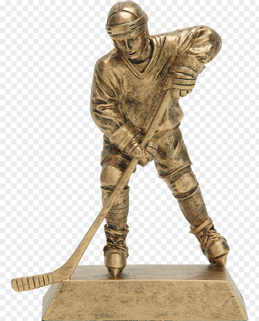 Gold Figures Trophy Hockey Award Resin Medal PNG