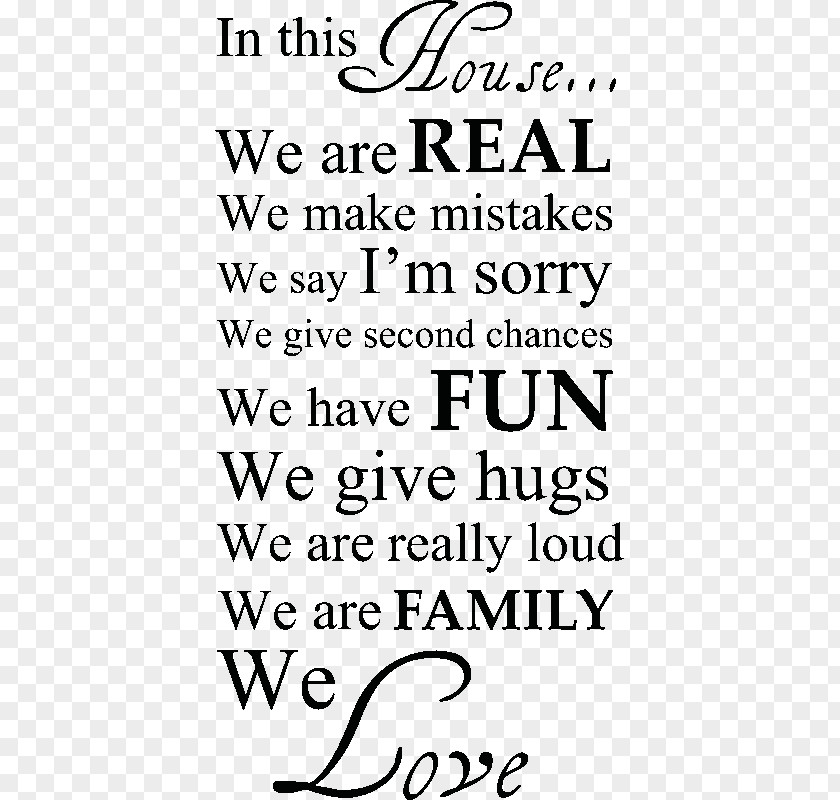 House Love Sticker Vinyl Group Wall Text Tree PNG