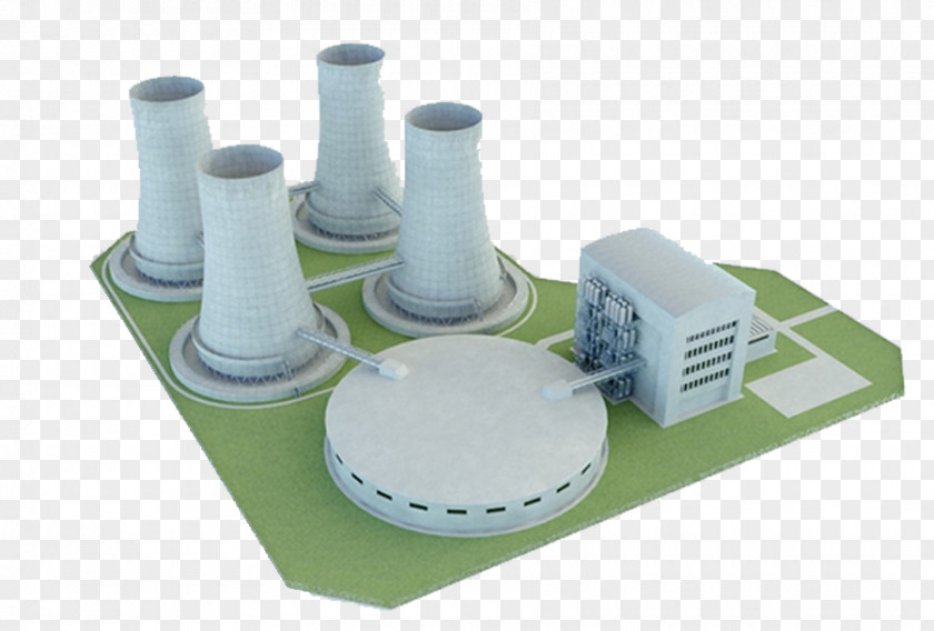 Nuclear Power Model Plant Station Energy Electricity Generation PNG