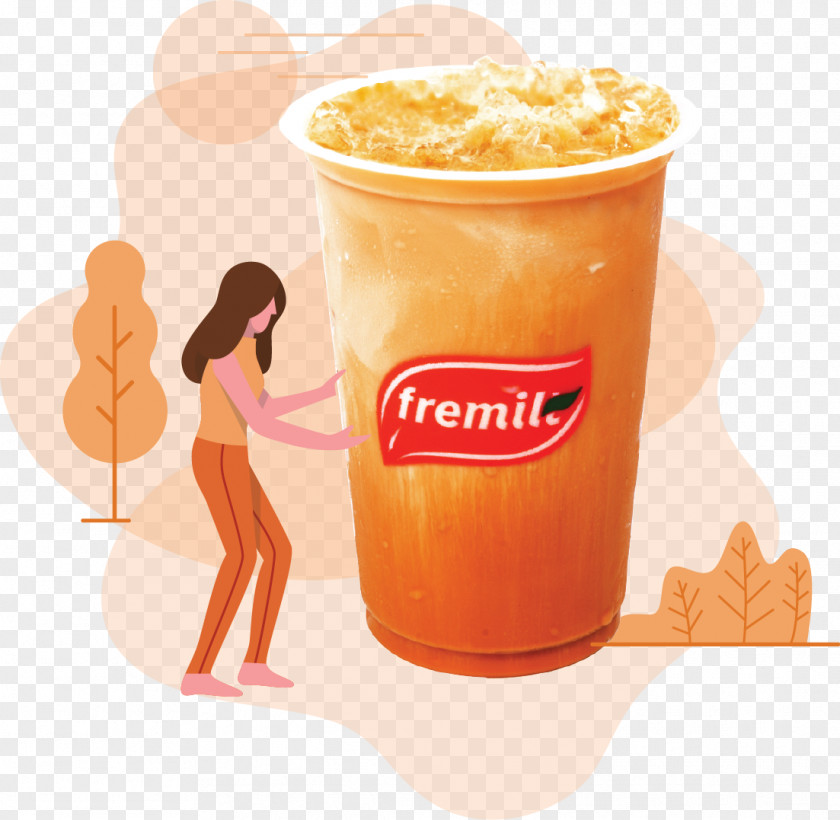 Tea Orange Drink Thai Fremilt Milkshake PNG