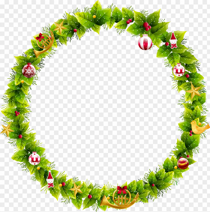 Christmas Wreath Santa Claus Garland Clip Art PNG