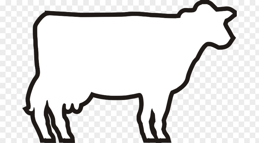 Dairy Cattle Stencil Logo PNG