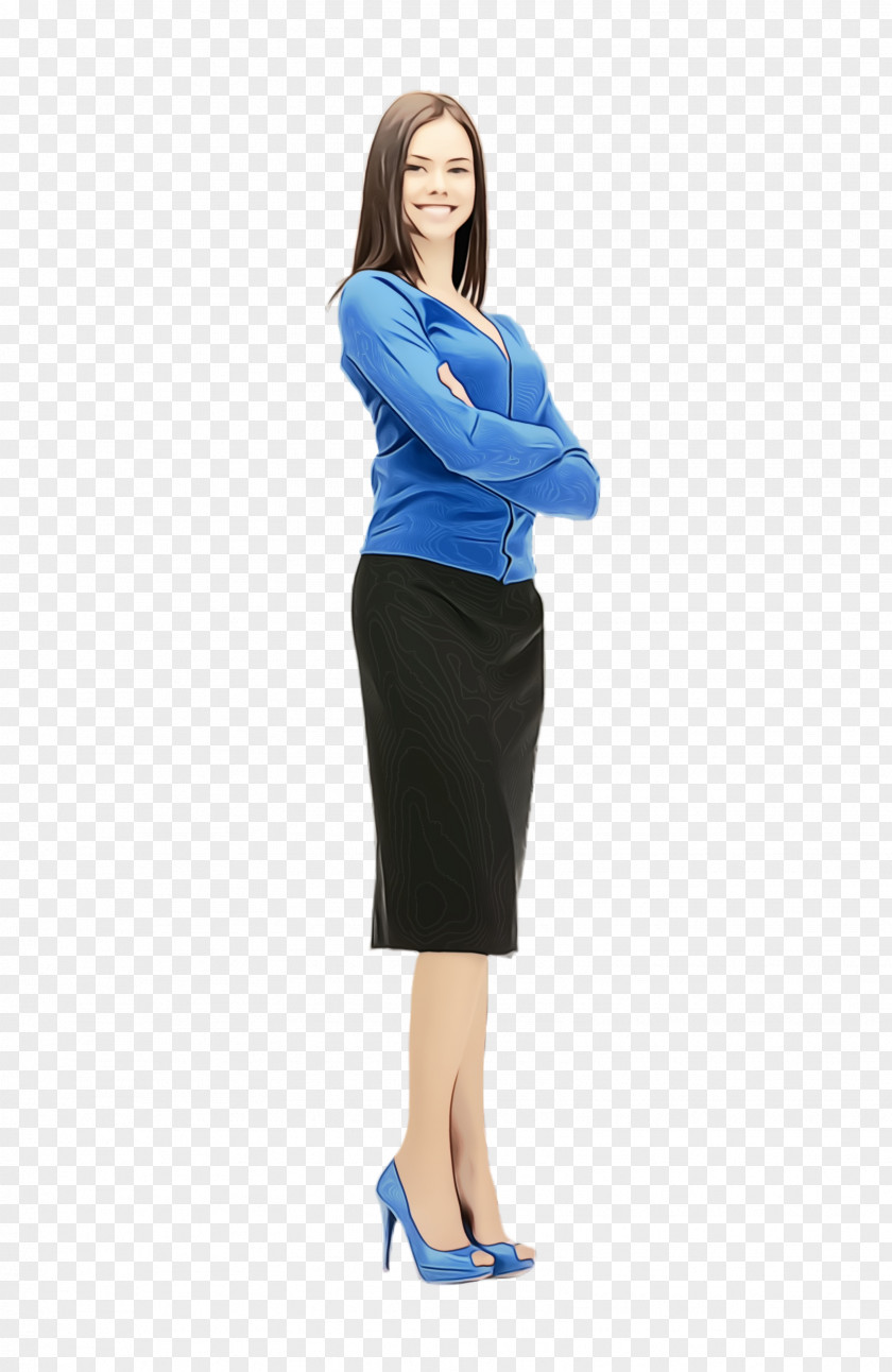 Sleeve Arm Blue Clothing Standing Cobalt Electric PNG