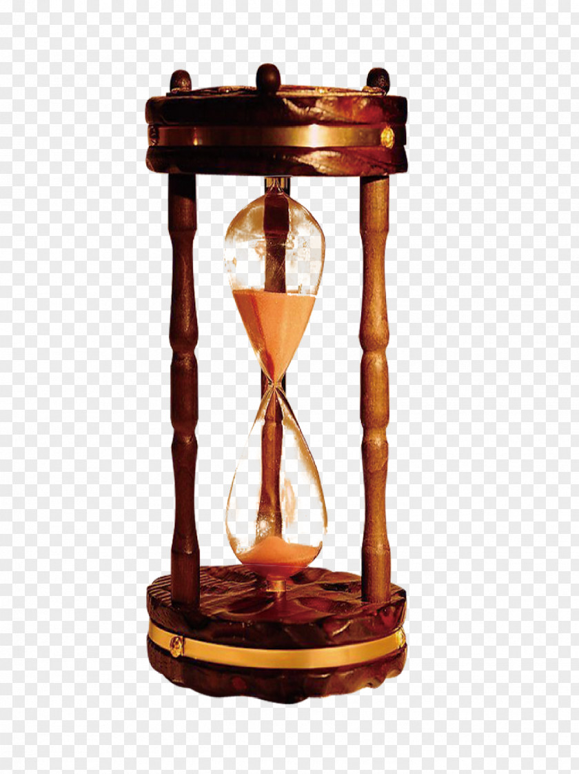 Vector Hourglass Time Gold PNG