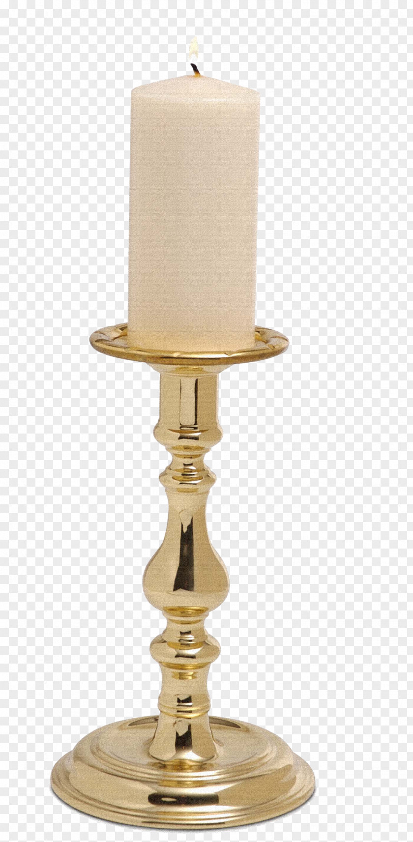 Candle Candlestick Candelabra Brass PNG