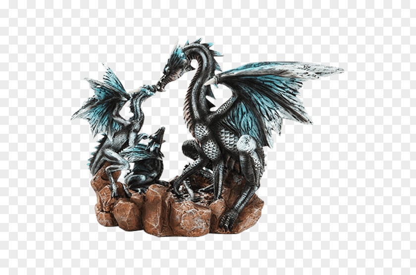 Dragon Chinese Figurine Statue Family PNG