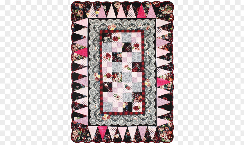 Plaid Fabric Patchwork Rectangle Pink M Place Mats Pattern PNG