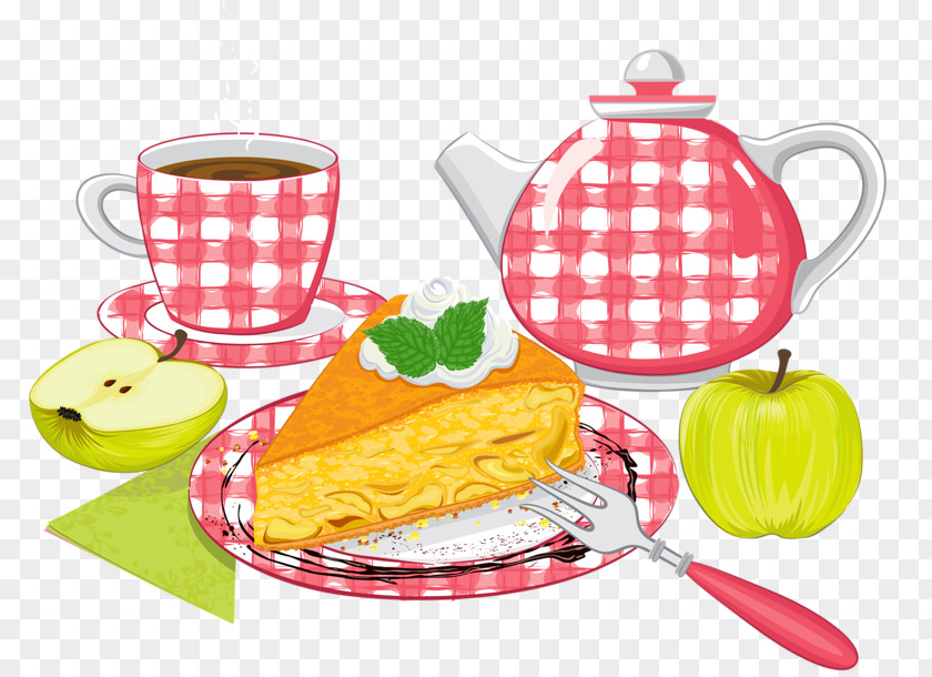 Tea Apple Pie Torte Strawberry PNG