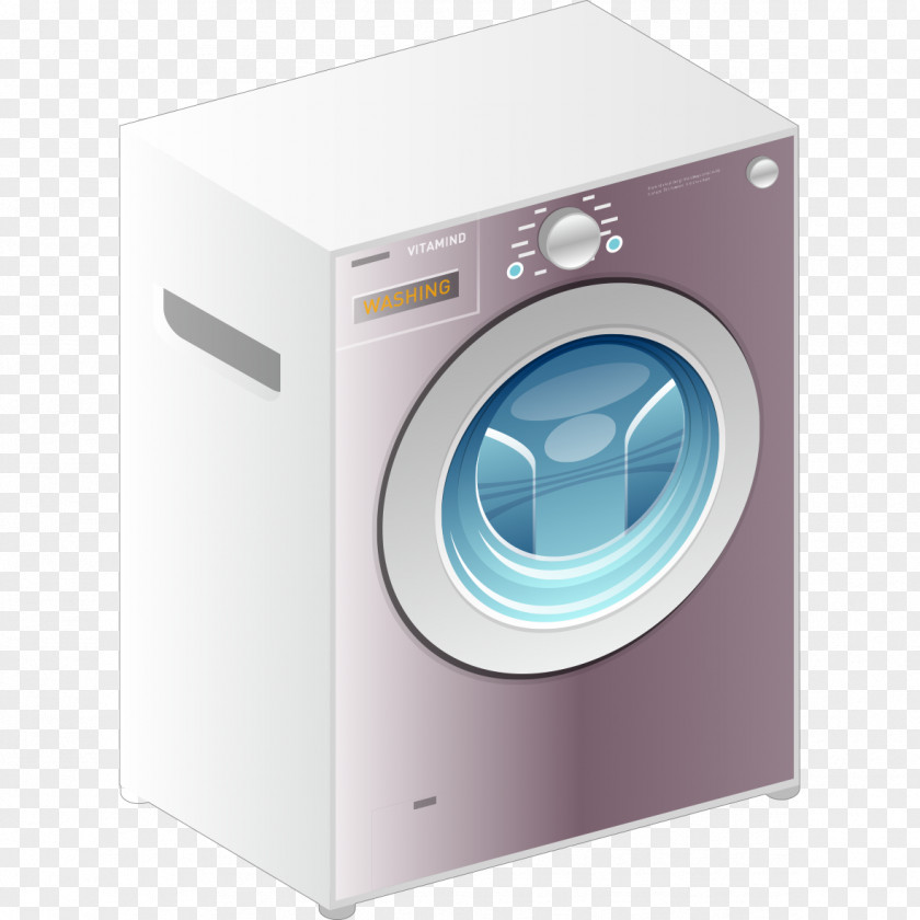 Creative Drum Washing Machine Laundry Detergent PNG