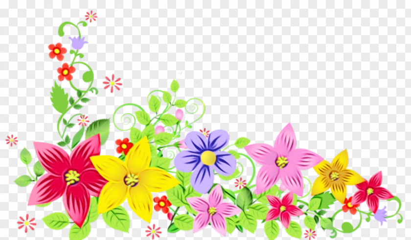 Daisy Family Bouquet Watercolor Pink Flowers PNG