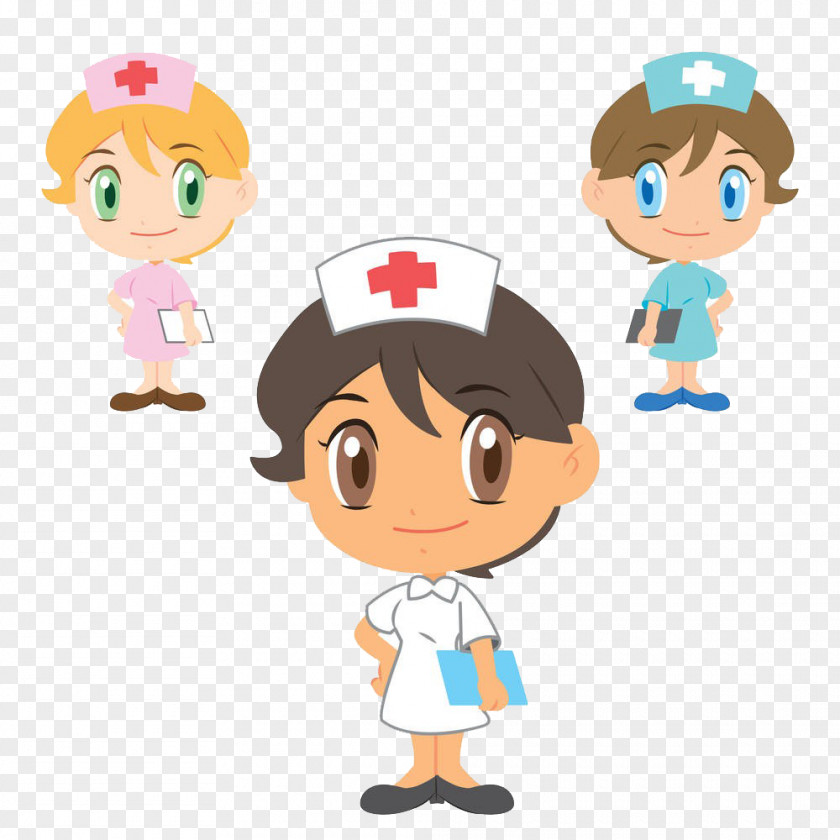 Three Doctors And Nurses Drawing Nursing Illustration PNG