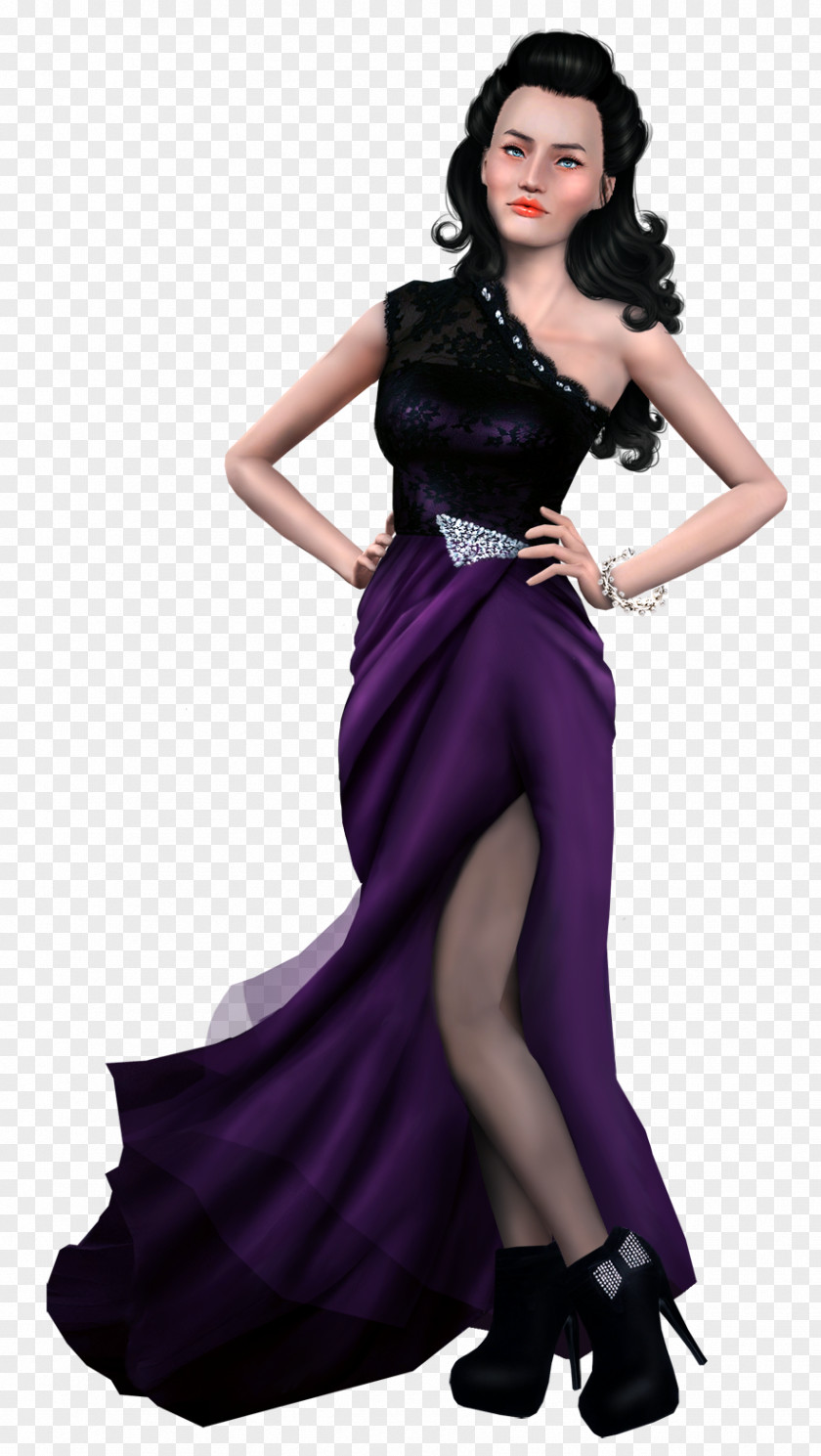 Dress Purple Violet Gown Formal Wear PNG