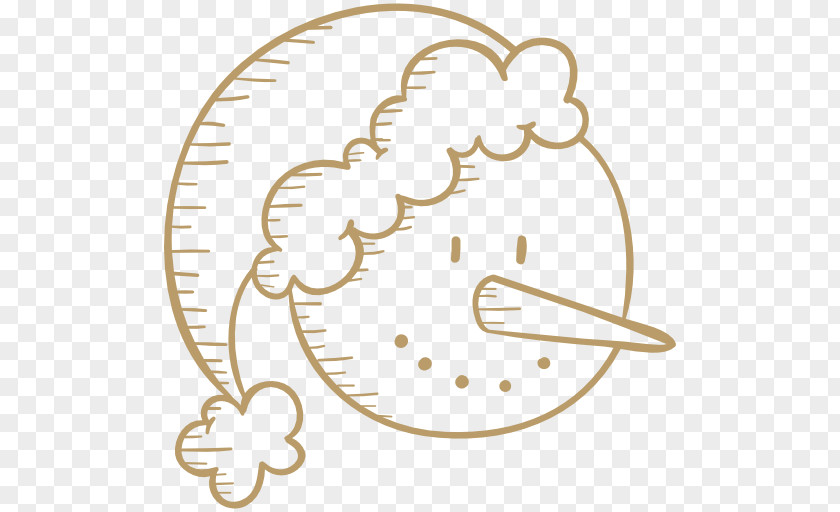 Sleepy Snowman Applique Clip Art Illustration Drawing Image PNG