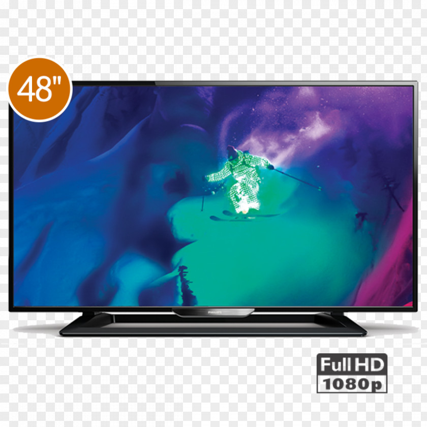 Television LED LED-backlit LCD Philips 1080p PNG