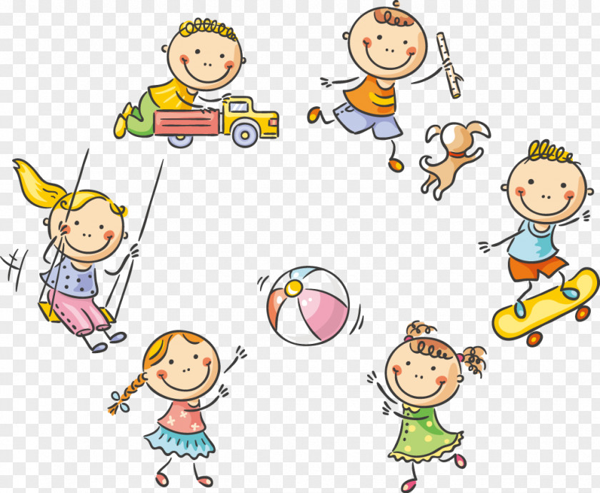 61 Cute Kids Playing Child Play Cartoon Stock Photography PNG